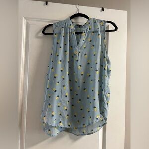 Pineapple printed sleeveless Blouse
